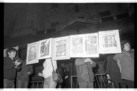 Fotografía de una manifestación por la liberación de presos políticos