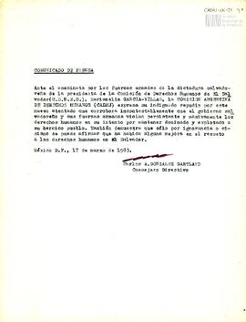 Comunicado de prensa de la Comisión Argentina de Derechos Humanos (CADHU)