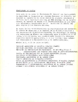 Comunicado de prensa de organismos de exiliados