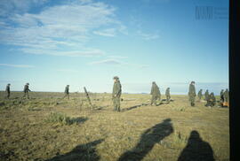 Fotografía de soldados en el contexto de la Guerra de Malvinas