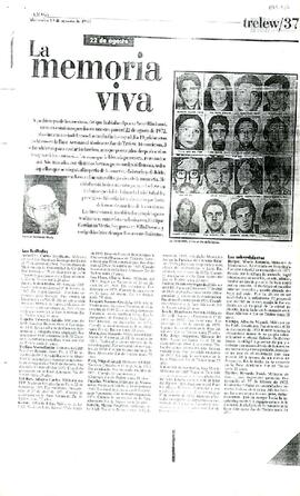 Artículos periodísticos sobre el aniversario de la Masacre de Trelew