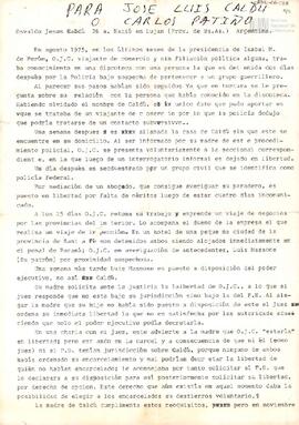 Informe sobre Osvaldo Jesús Caldú