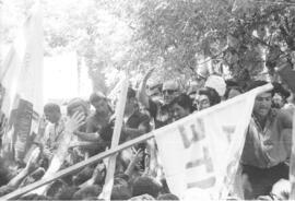 Fotografía del acto del lanzamiento de campaña de la fórmula Cámpora-Solano Lima