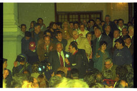 Fotografía de movilización por el conflicto provincial Correntino