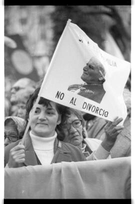Fotografía de manifestación contra del proyecto de ley de divorcio vincular