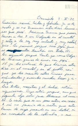 Carta de Eduardo Korsunsky a su mamá y hermanas