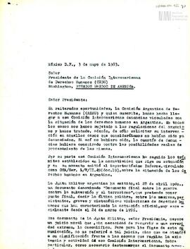 Carta de Carlos González Gartland para el Presidente de la Comisión Interamericana de Derechos Hu...