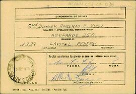 Formulario de aviso de recibo de ECONTEL