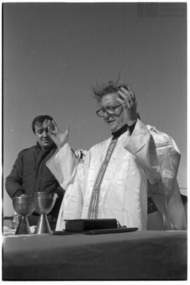 Fotografía de misa en Islas Malvinas