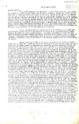 Carta de Juan Gelman para Rodolfo José Puiggros