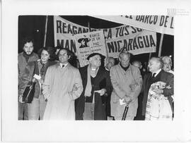 Fotografía de movilización de organismos de Derechos Humanos por Nicaragua